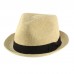 's Summer Lightweight Linen Derby Fedora Upturn Curl Brim Hat  eb-49602996